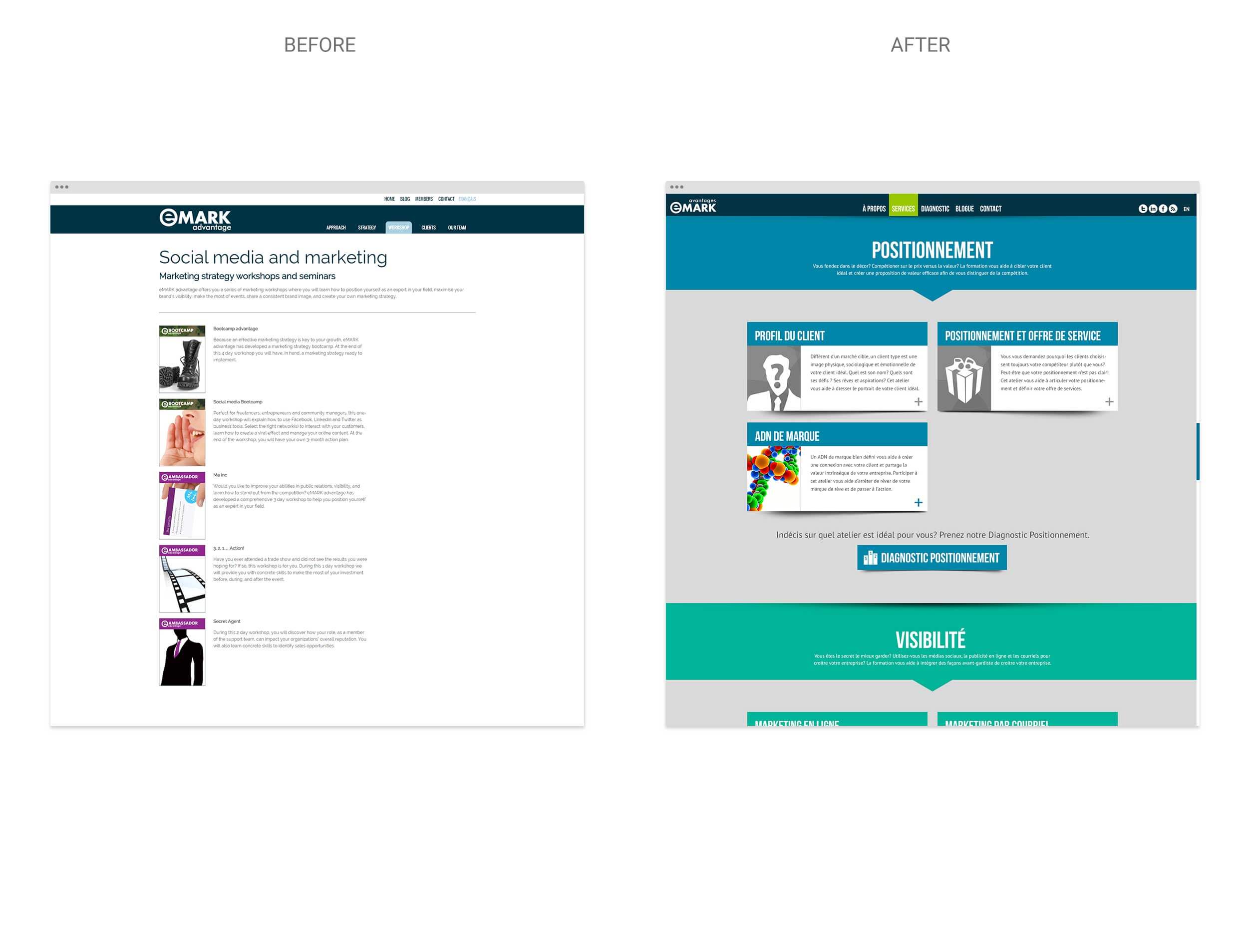 eMARK – Website 03 – Before & After