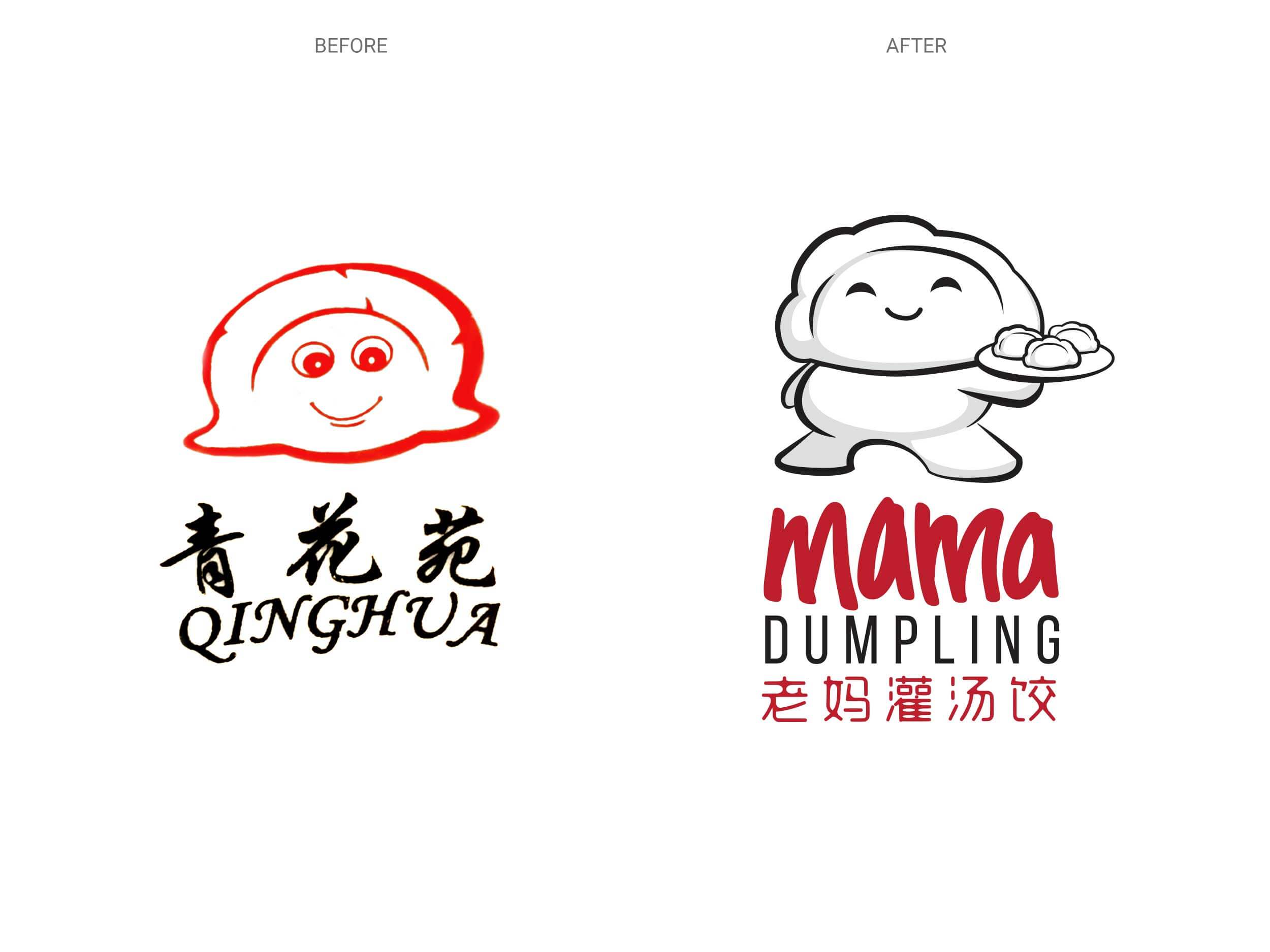 Mama Dumpling – Logo – Before & After